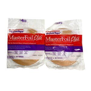 2 Venture Tape Master Foil Plus Stained Glass Art 3/16 Inch x 36 Yards 1.5mil